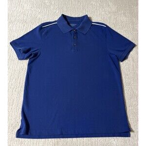 Banana Republic Men's L /T Blue Short Sleeve 3 Button Collared Golf Polo Shirt..